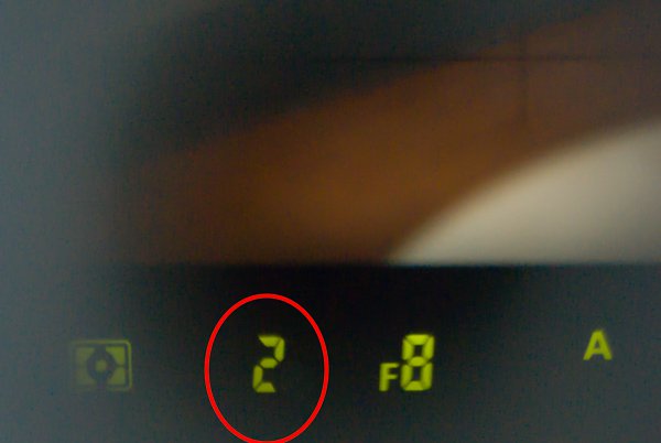 Shutter apeture in viewfinder