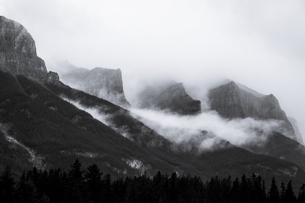 Mountain tops  Banff National Park  Alberta  Canada