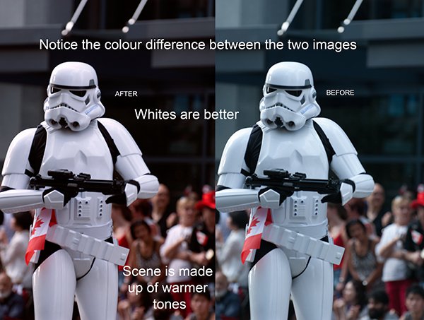 Compare the images side by side, there is a subtle but real difference