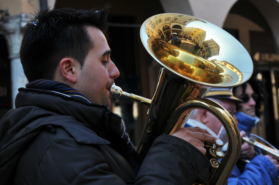 Photograph Mantova inside a tuba by Maya Lynne on 500px