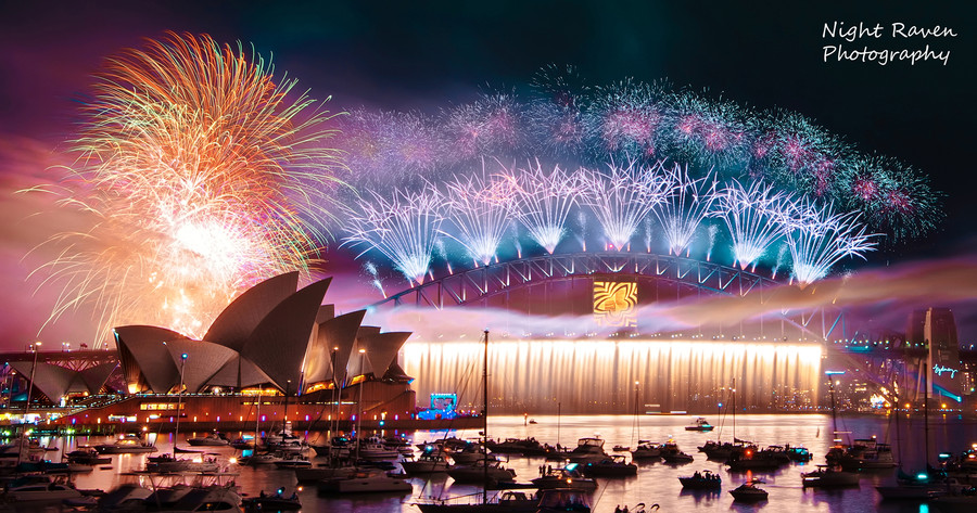 Photograph Sydney NYE Fireworks by Night Raven on 500px
