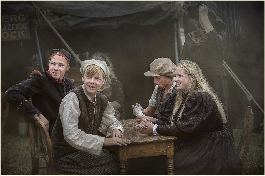 Photograph Card game in wartime (1914 -18) by de Vries eric on 500px