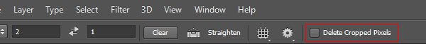 Delete cropped pixels