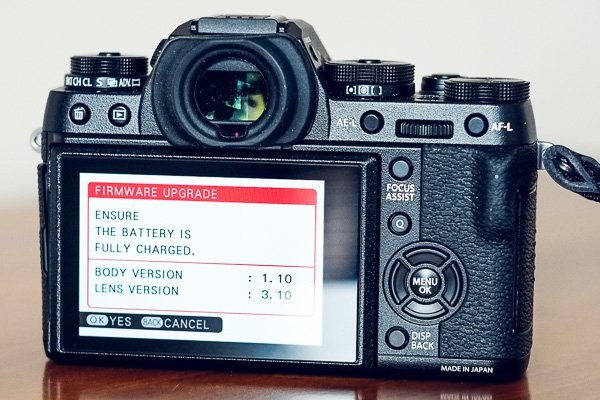 Fujifilm X-T1 firmware upgrade