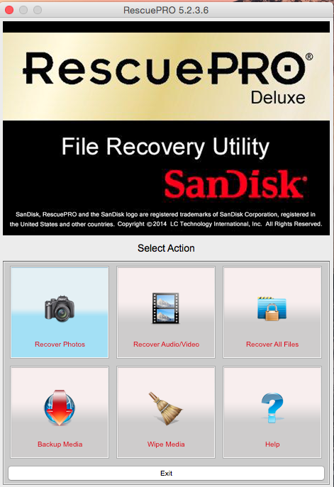 SanDisk Recovery PRO memory card recovery