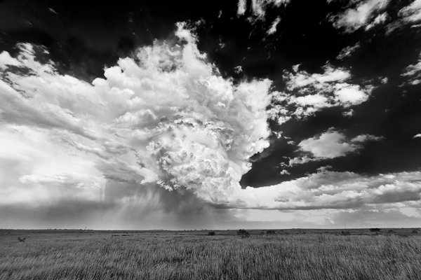 A beast of a supercell in Throckmorton, TX back in May of 2013. Around 10 minutes after I took this photo the storm fell apart and disappeared.