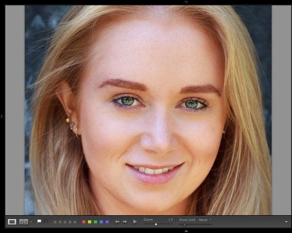 Portrait retouching Lightroom