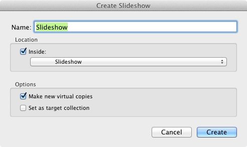 Slideshow module Lightroom