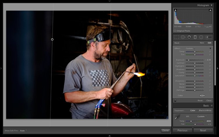 Isolating the subject in Lightroom