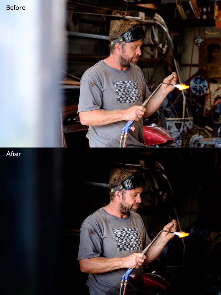 Isolating the subject in Lightroom