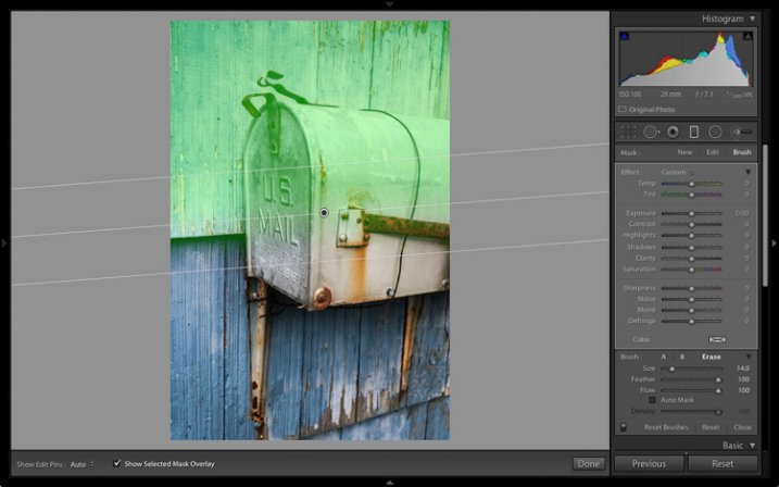 Lightroom 6 graduated radial filter adjustments