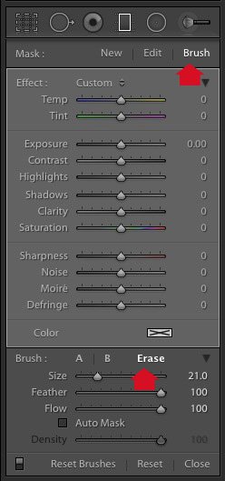 Lightroom 6 graduated radial filter adjustments