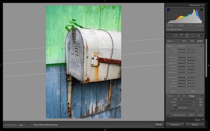 Lightroom 6 graduated radial filter adjustments