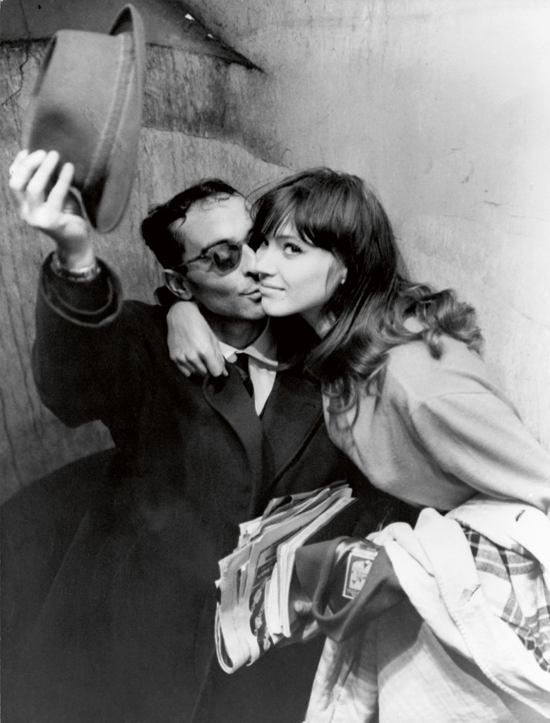 Jean-Luc Godard and Anna Karina in Paris.