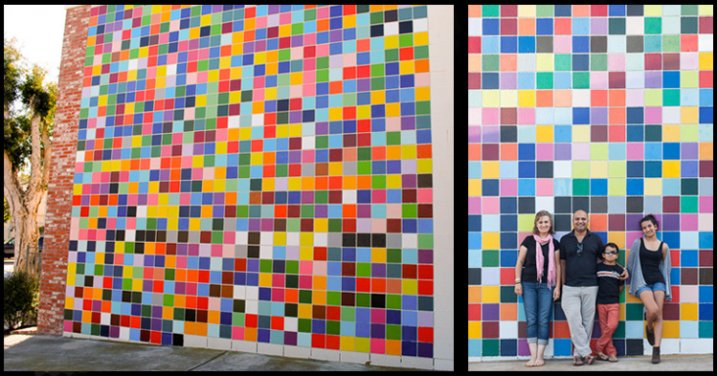 Cell phone shot while exploring is on the left.  Finished photo for a family portrait is on the right.
