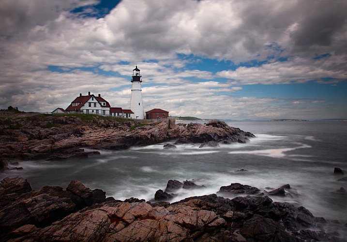 Seascape features example -  Portland Head Light