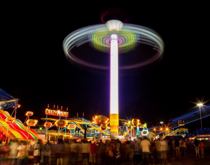 Great Subjects for Urban Night Photography - State Fair example