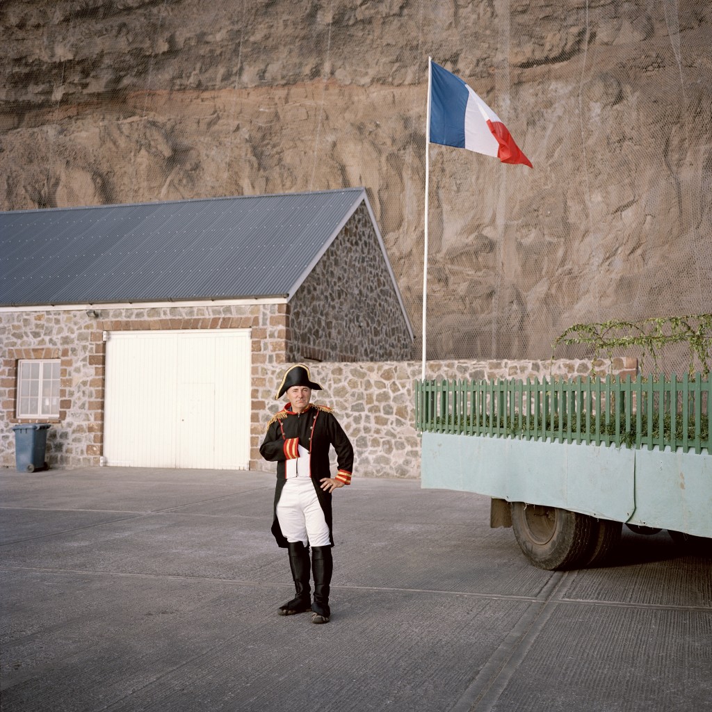 Andy Crowe, pictured during St Helena Day celebrations.He is an expat from the UK, working as a housing executive for the St Helena Government, dressing as Napoleon when the need arises. Jamestown, St Helena.