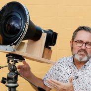 Photographer builds rig to mount his EOS R behind giant projection lens