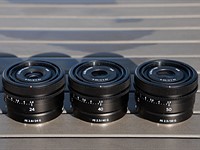 Sony announces compact 24mm, 40mm and 50mm full-frame primes