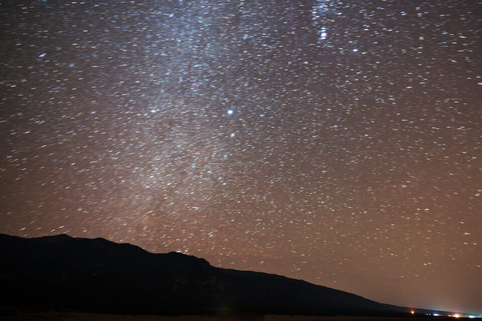 Example of faster star movement when changing composition