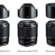 Tokina releases its atx-m 23mm, 33mm and 56mm F1.4 lenses for Sony E mount cameras