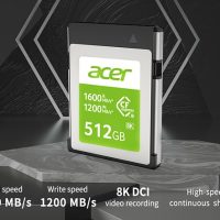 Acer Storage announces new line of 128GB, 256GB and 512GB CFexpress B memory cards