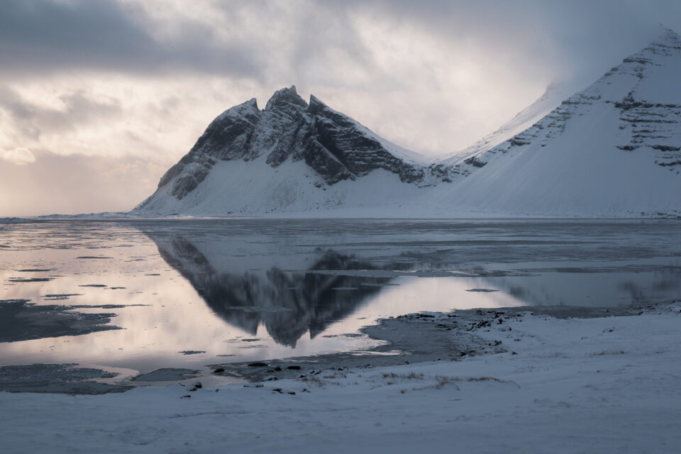 Vestrahorn Iceland Mountain in Winter